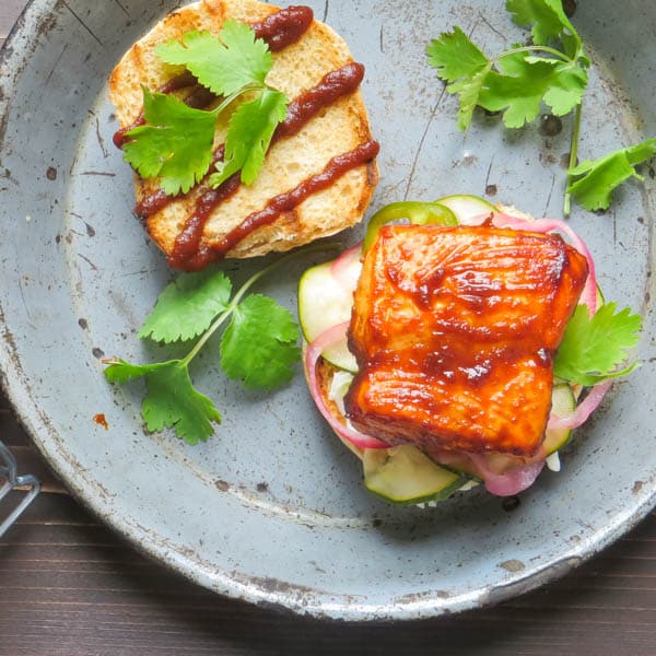 Cedar-Planked Salmon Sliders