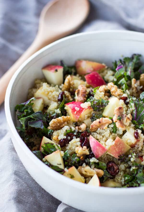 Picnic Perfect Kale Quinoa Salad + Cider Vinaigrette