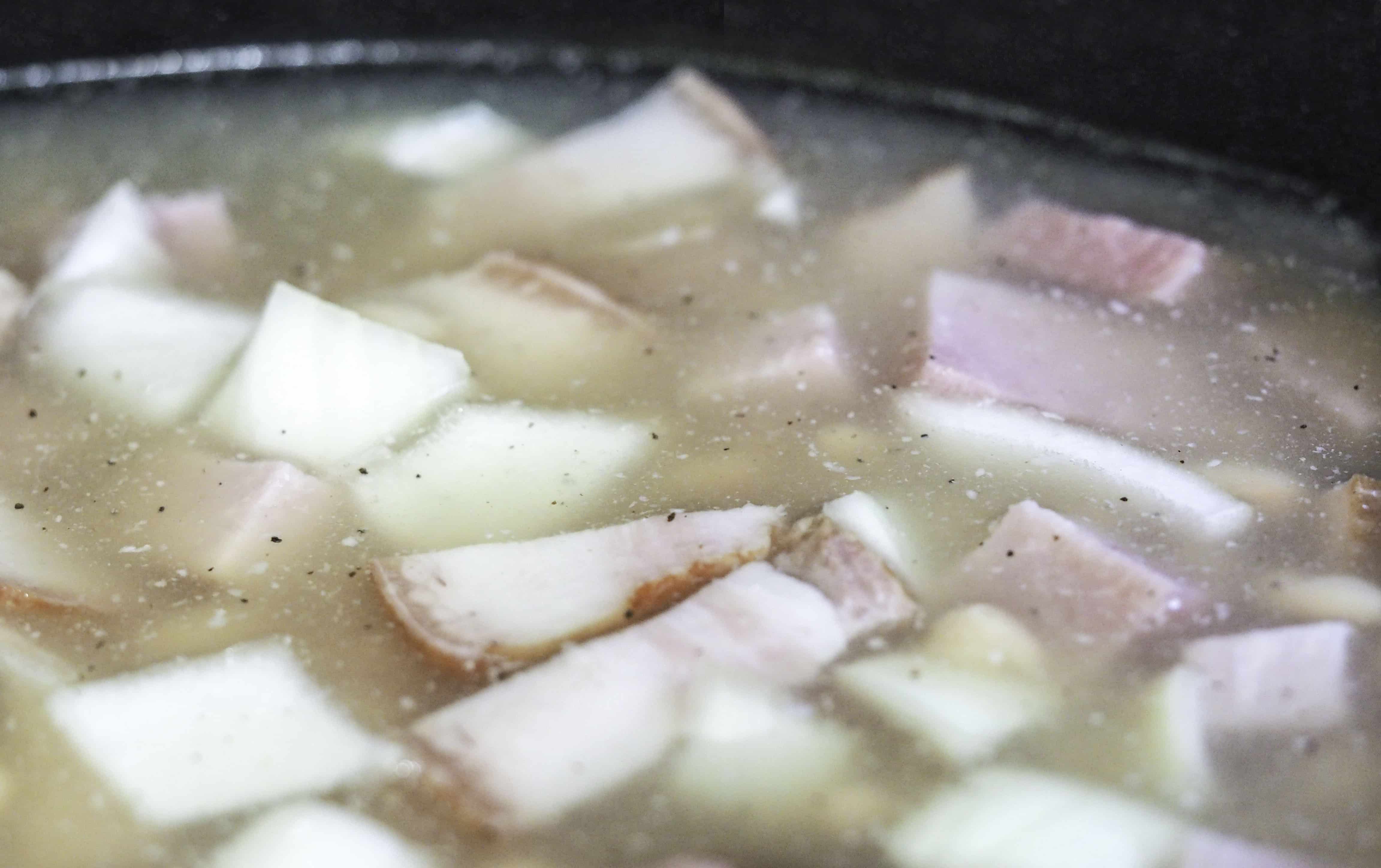 navy bean soup in crock pot