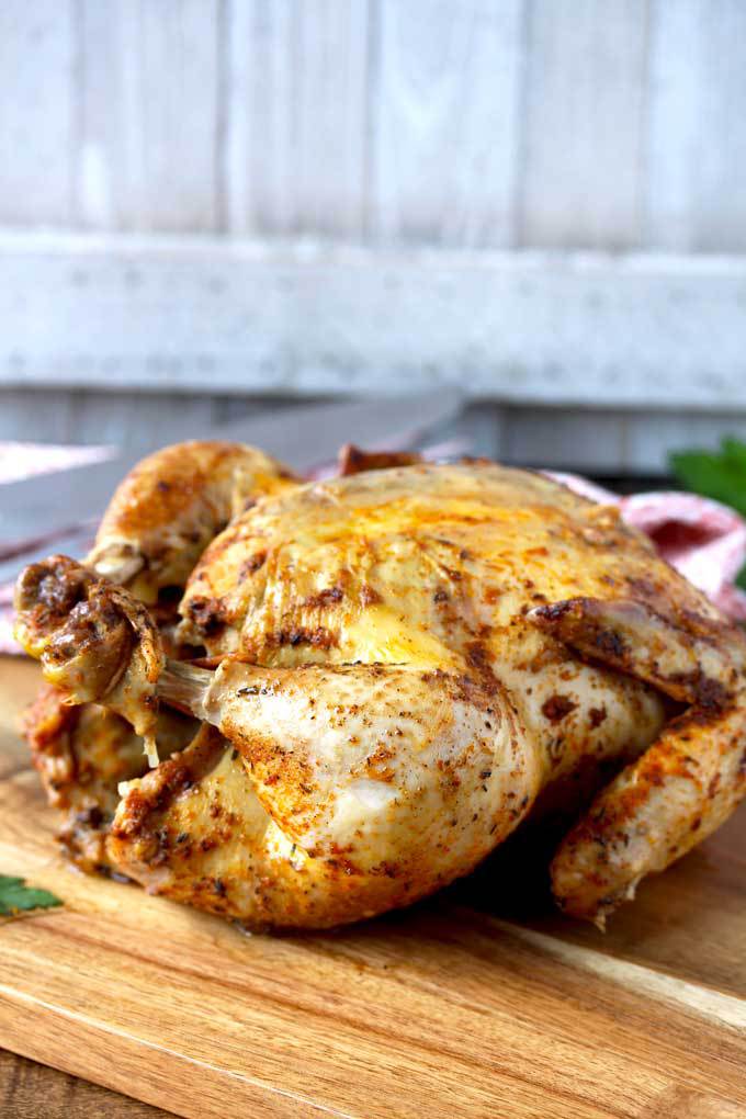 Pressure Cooker Whole chicken Rotisserie Style (Instant Pot)