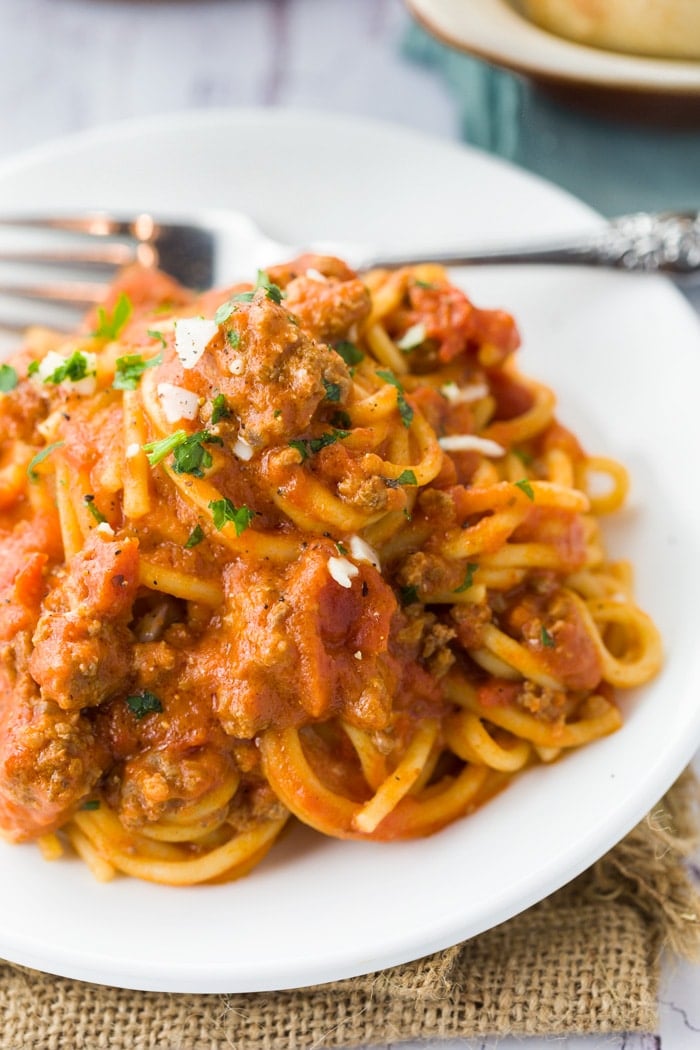 Instant Pot Spaghetti and Meat Sauce