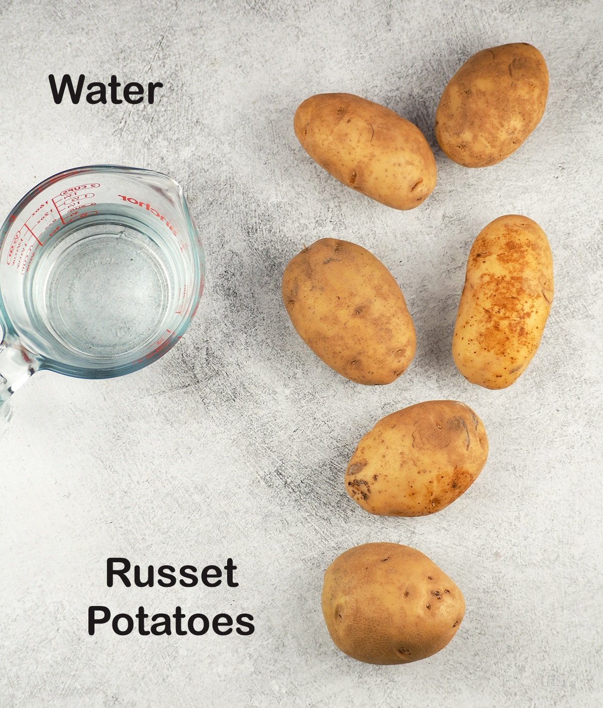 ingredients for baked potatoes