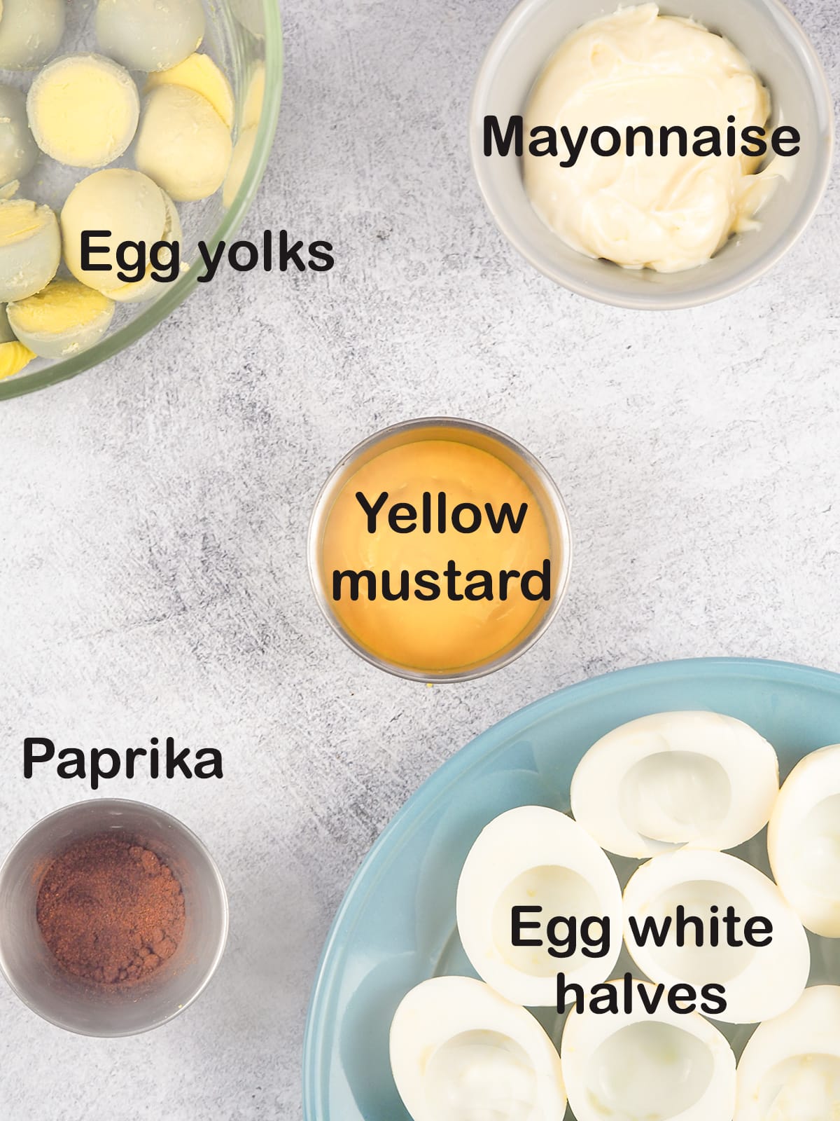 ingredients for deviled eggs