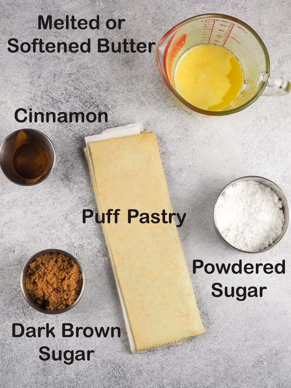 ingredients for cinnamon rolls
