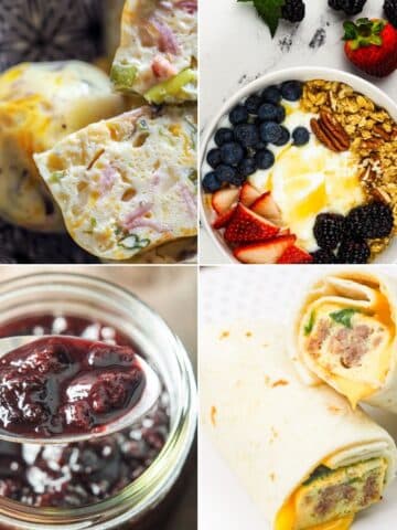 collage of breakfast recipes