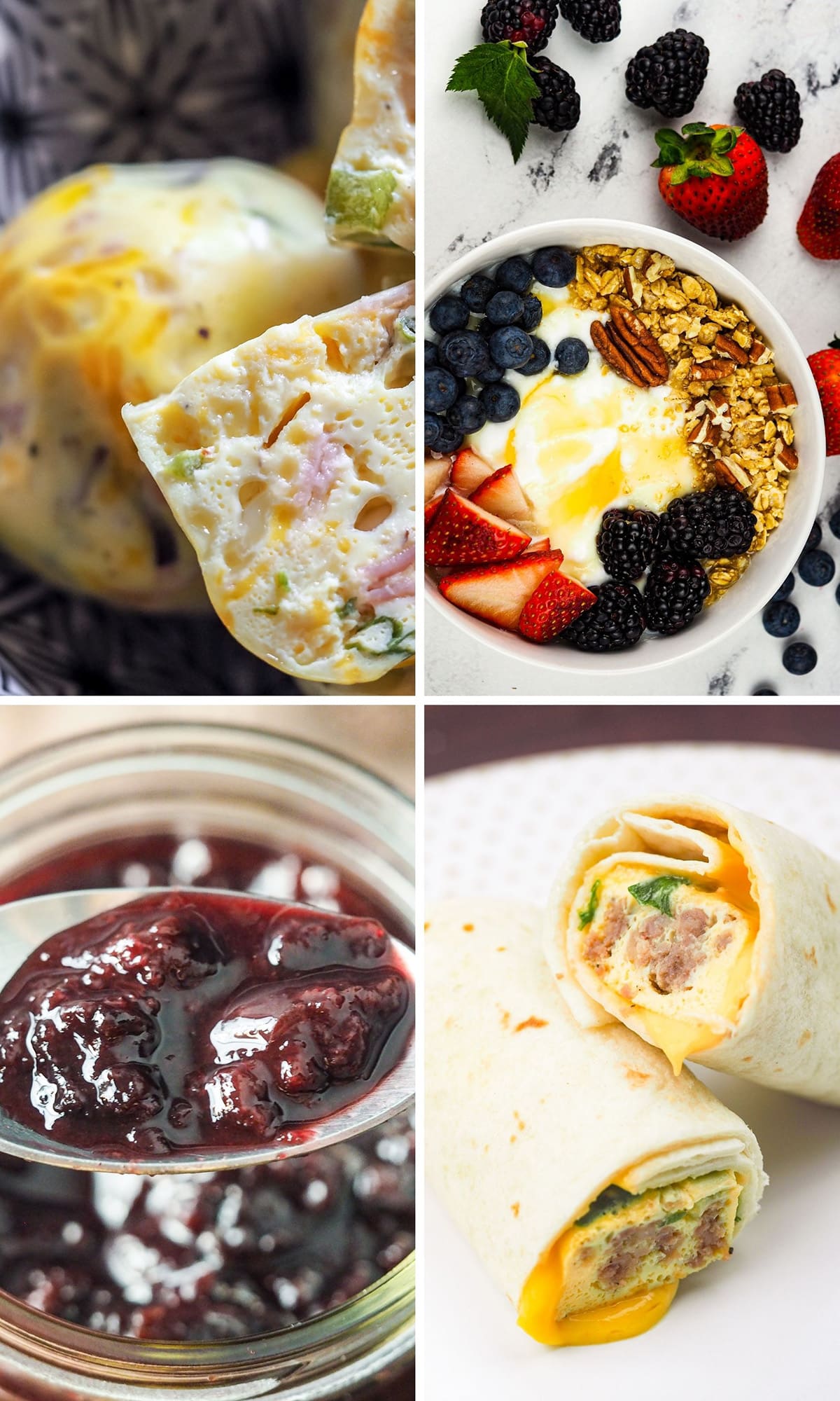 collage of instant pot breakfast recipes