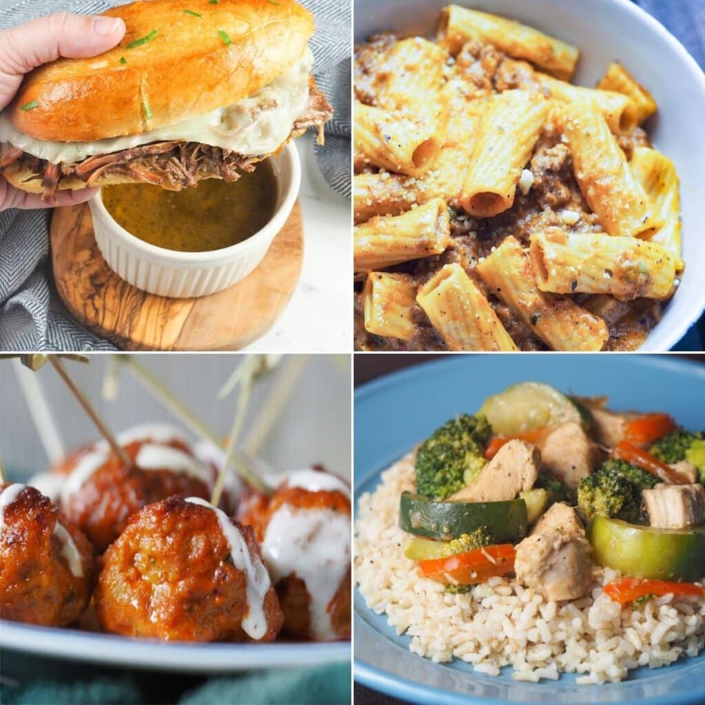 collage of make ahead meals
