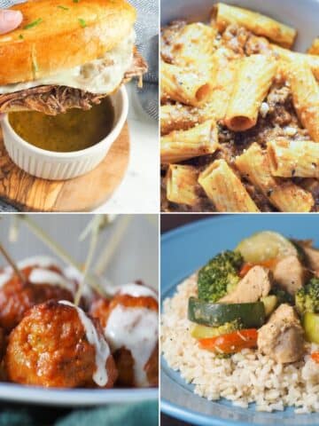collage of make ahead meals