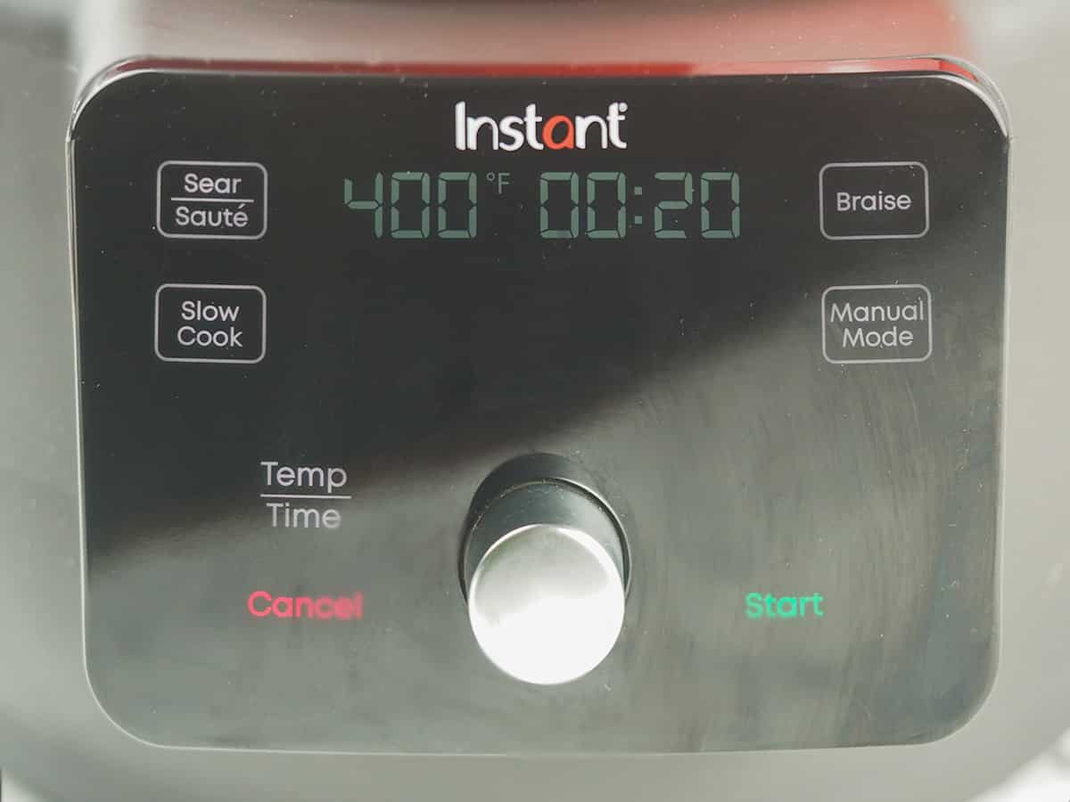 Instant pot simmer online setting