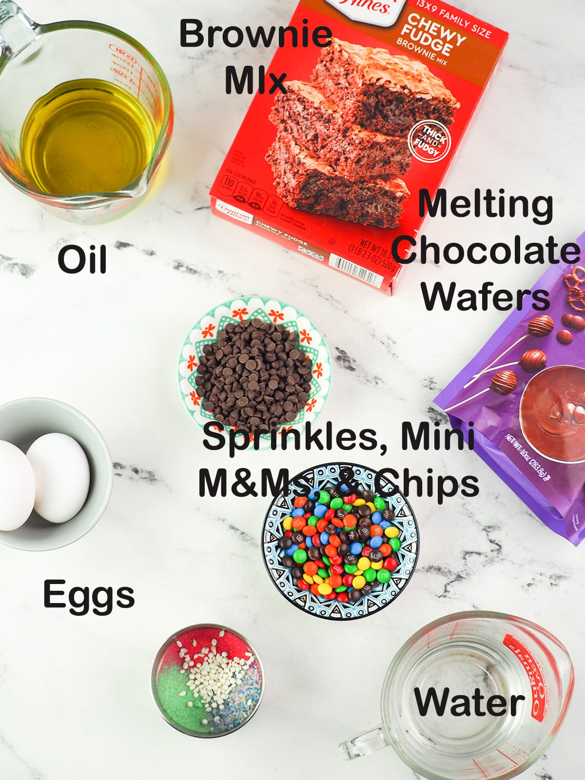 ingredients for brownie bites