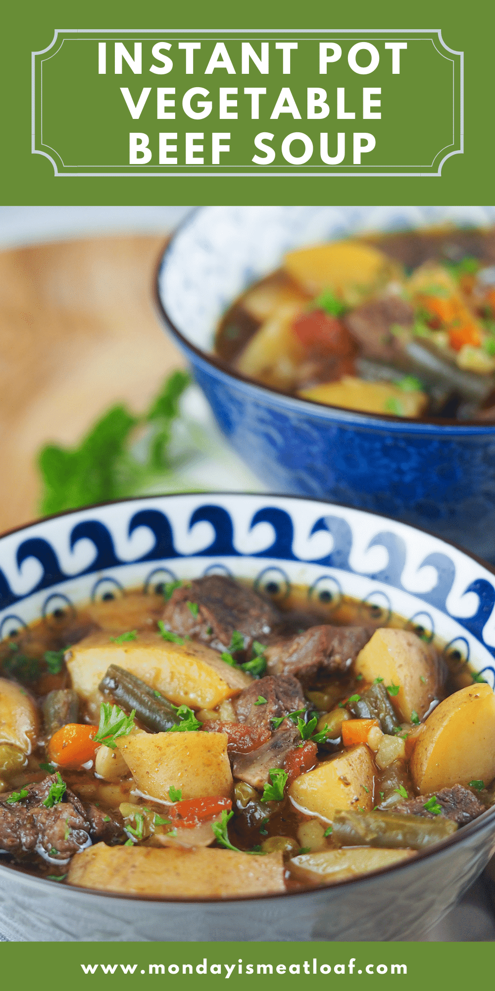 Instant Pot Vegetable Beef Soup - Monday Is Meatloaf