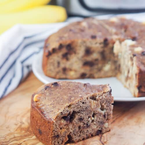 banana bread on cutting board