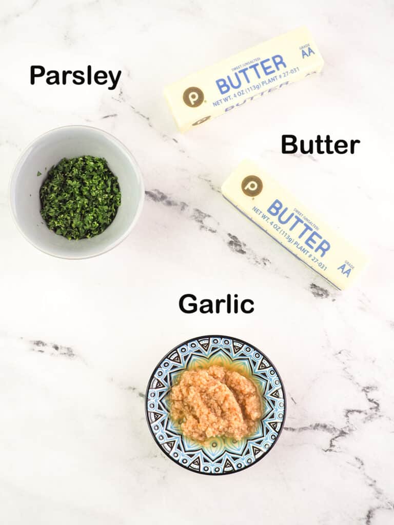 ingredients for homemade garlic butter