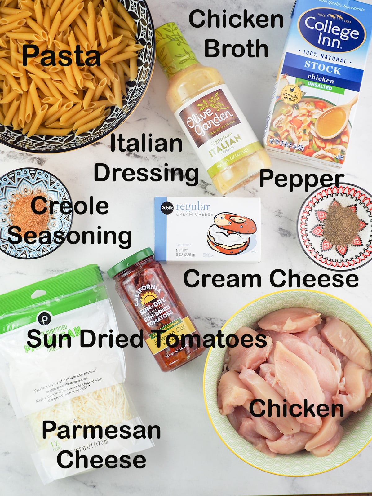 ingredients for olive garden chicken pasta