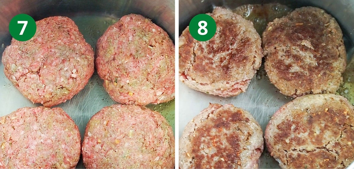 Saute patties on both sides until browned.