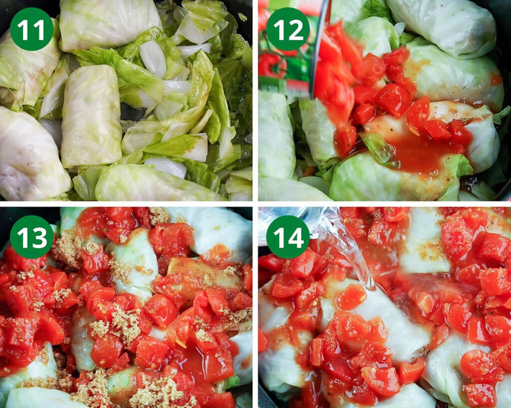 layer cabbage rolls in IDO