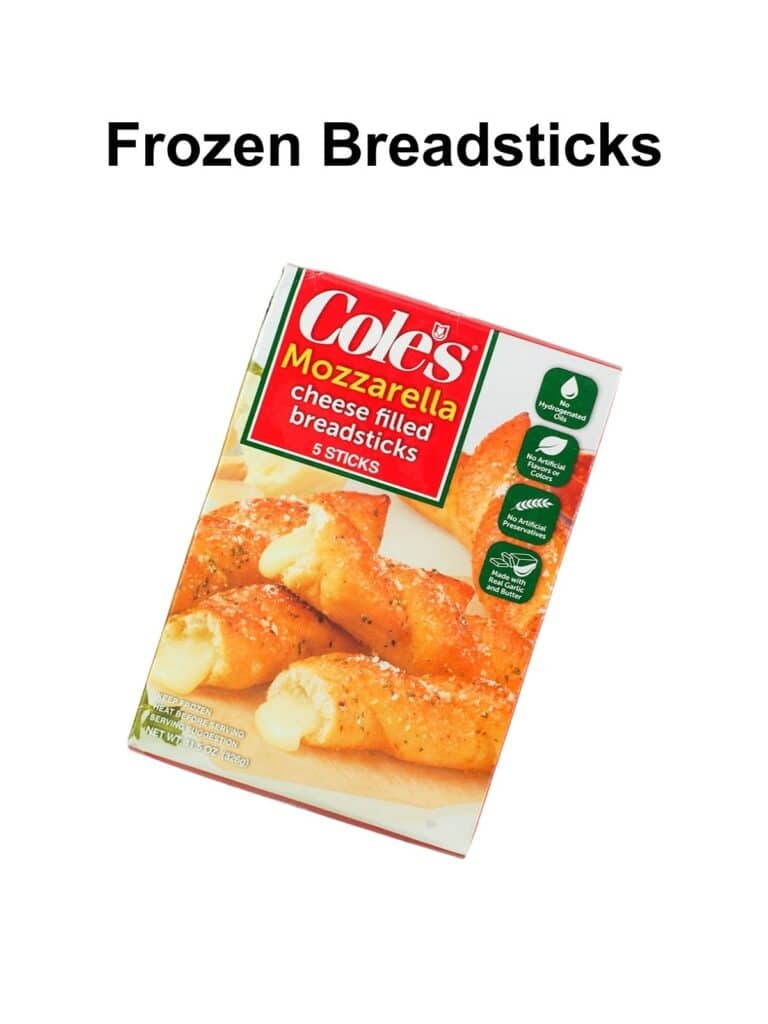 Ingredients for frozen breadsticks