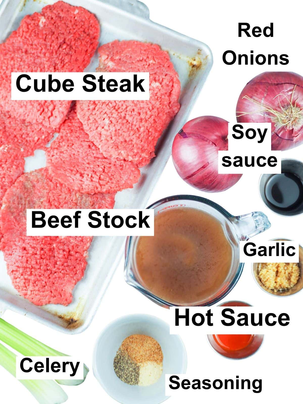 Ingredients for cube steak