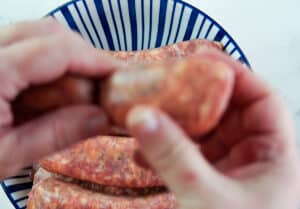 then twist the sausage link